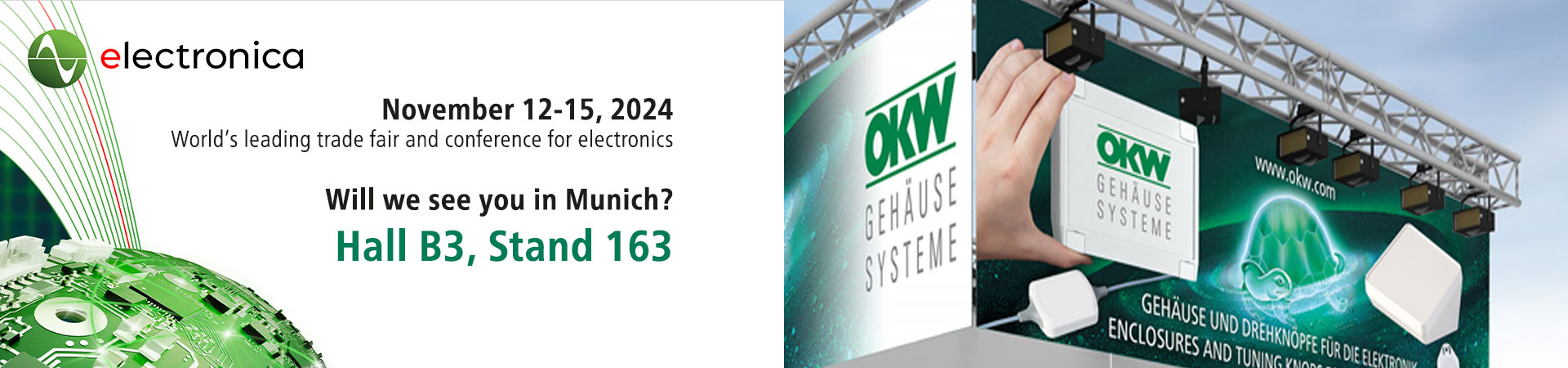 Visit us at electronica 2024 in Munich